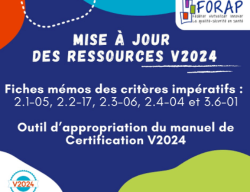Mise à jour des ressources FORAP – Certification v2024
